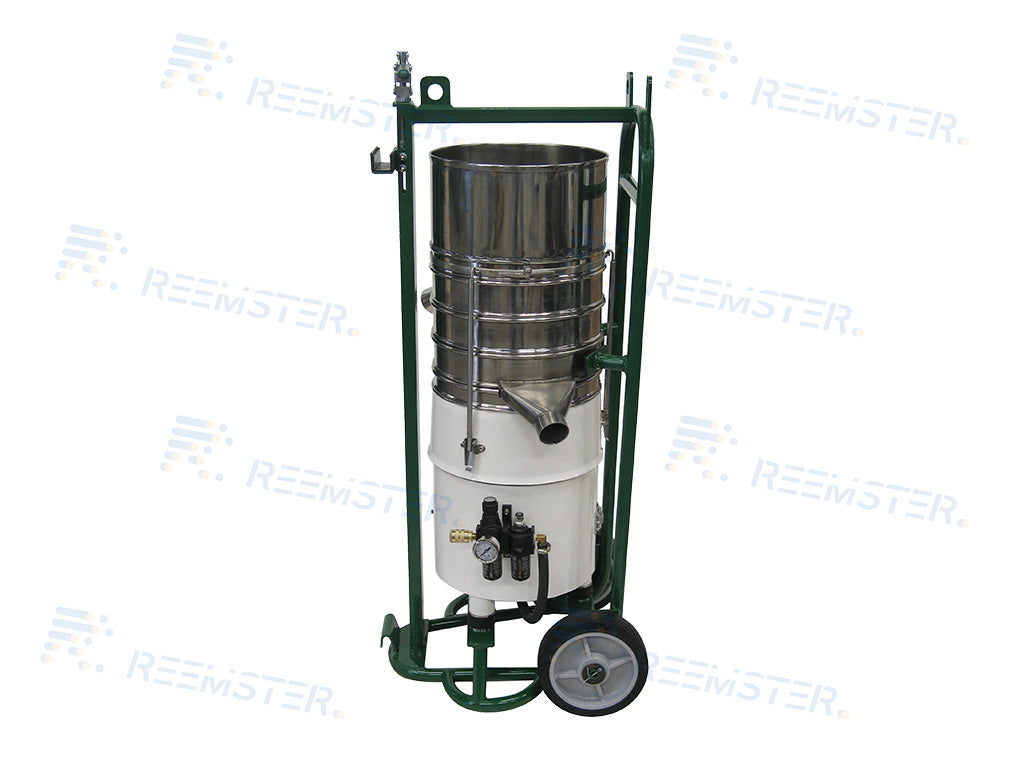 Sponge-Jet 25P pneumatische recycler linkerzijde