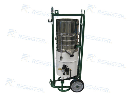 Sponge-Jet 25P pneumatische recycler linkerzijde