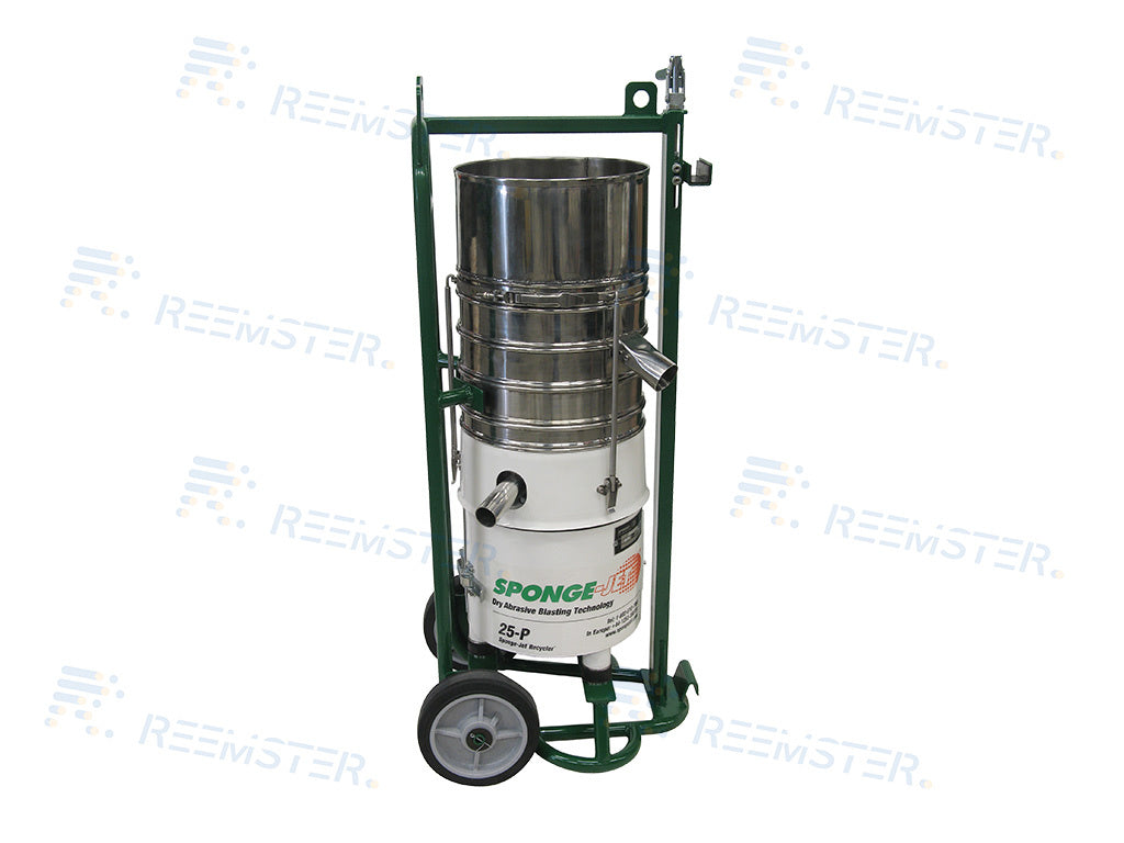 Sponge-Jet 25P pneumatische recycler rechterzijde