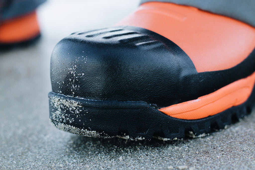 Close up van de neus van de Blastsafe Skywalker laarzen