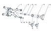 Schematische illustratie van de Contracor PBT-1 Interne Pijpenstraler met genummerde onderdelen voor duidelijke identificatie.